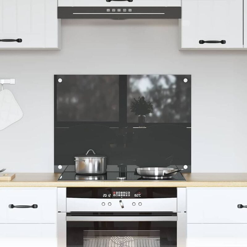 foto del prodotto schienale cucina grigio scuro 70x50x0,6 cm vetro temperato vidaxl