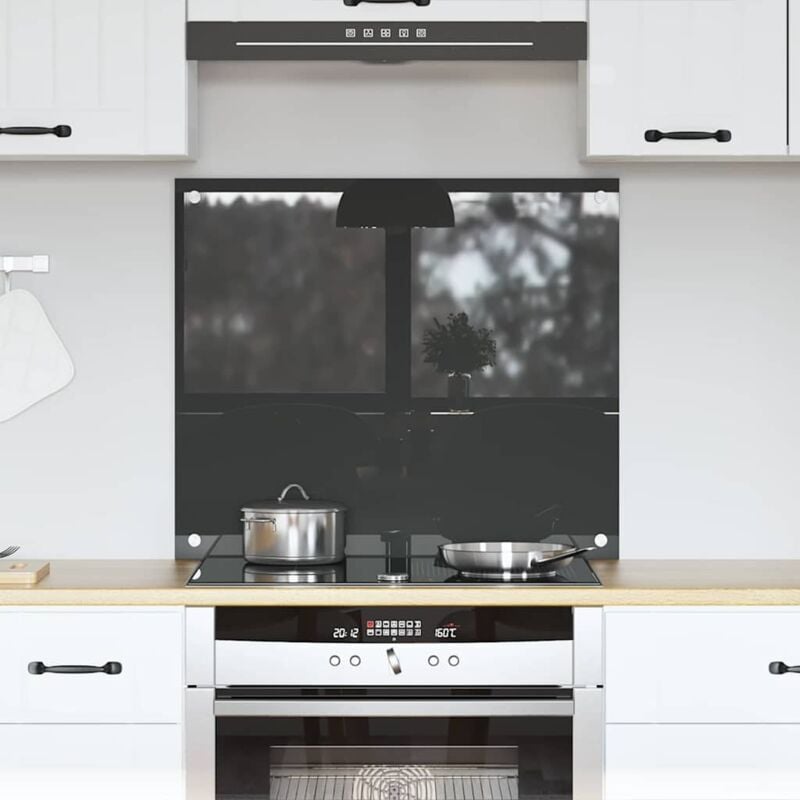 foto del prodotto schienale cucina grigio scuro 70x60x0,6 cm in vetro temperato vidaxl