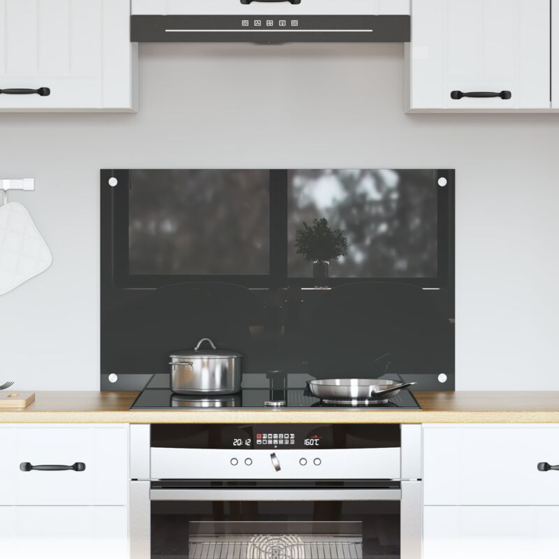 foto del prodotto schienale cucina grigio scuro 80x50x0.6 cm vetro temperato vidaxl