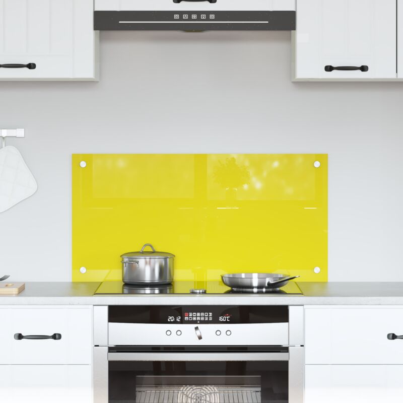 foto del prodotto schienale da cucina giallo 80x40x0,6 cm in vetro temperato vidaxl