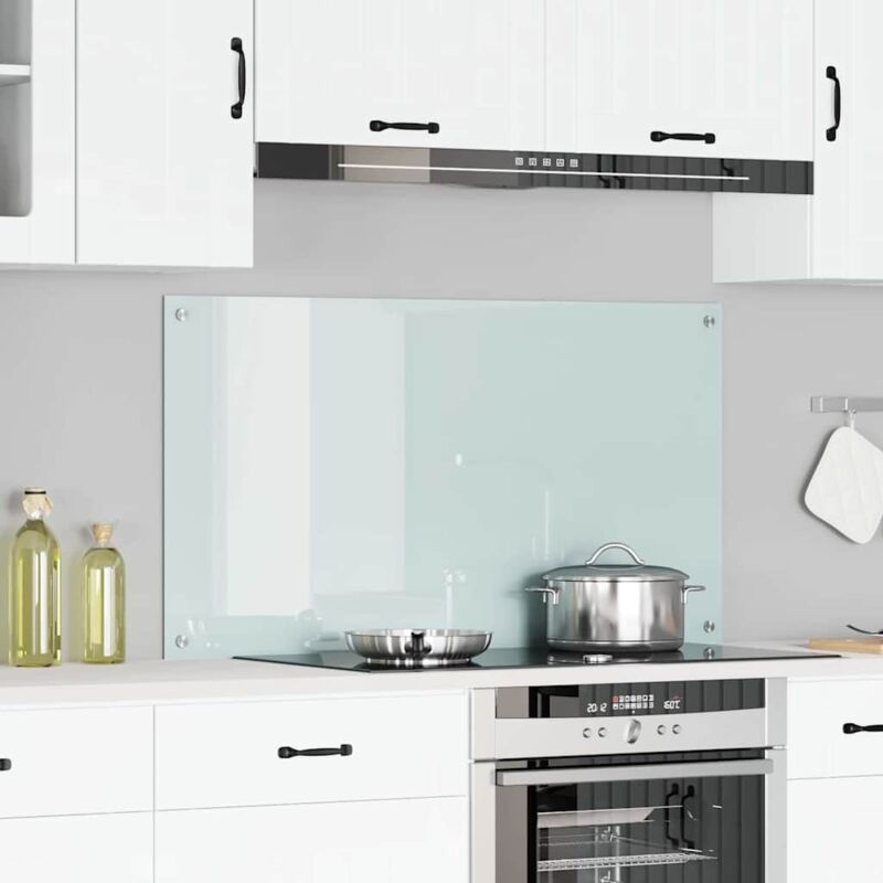 foto del prodotto schienale da cucina vidaxl bianco 110x60x0,6 cm in vetro temperato