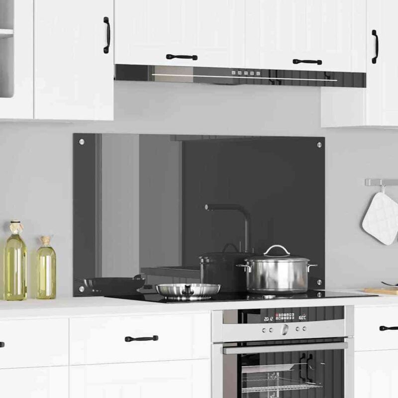 foto del prodotto schienale da cucina vidaxl grigio scuro 110x60x0,6 cm in vetro temperato