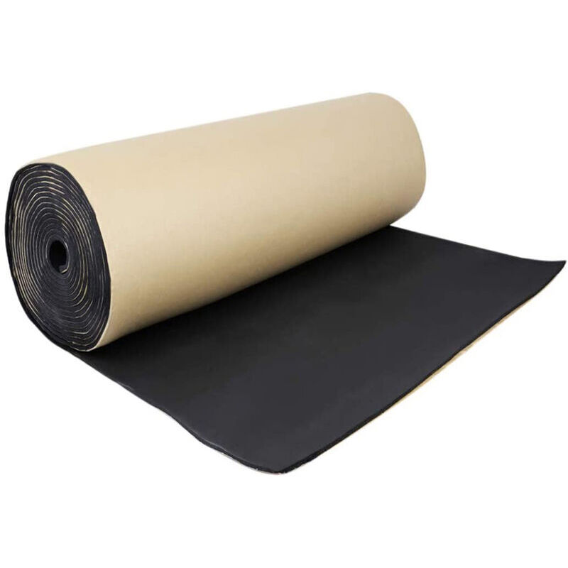 foto del prodotto schiuma isolante autoadesiva per auto 1 rotolo 100 cm 100 cm, 3 mm nero