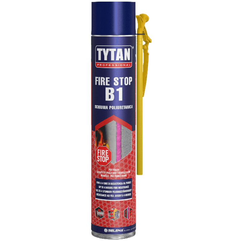 foto del prodotto schiuma poliuretanica antifuoco fire stop b1 el 240 certificata manuale ergo 750 ml rosa tytan