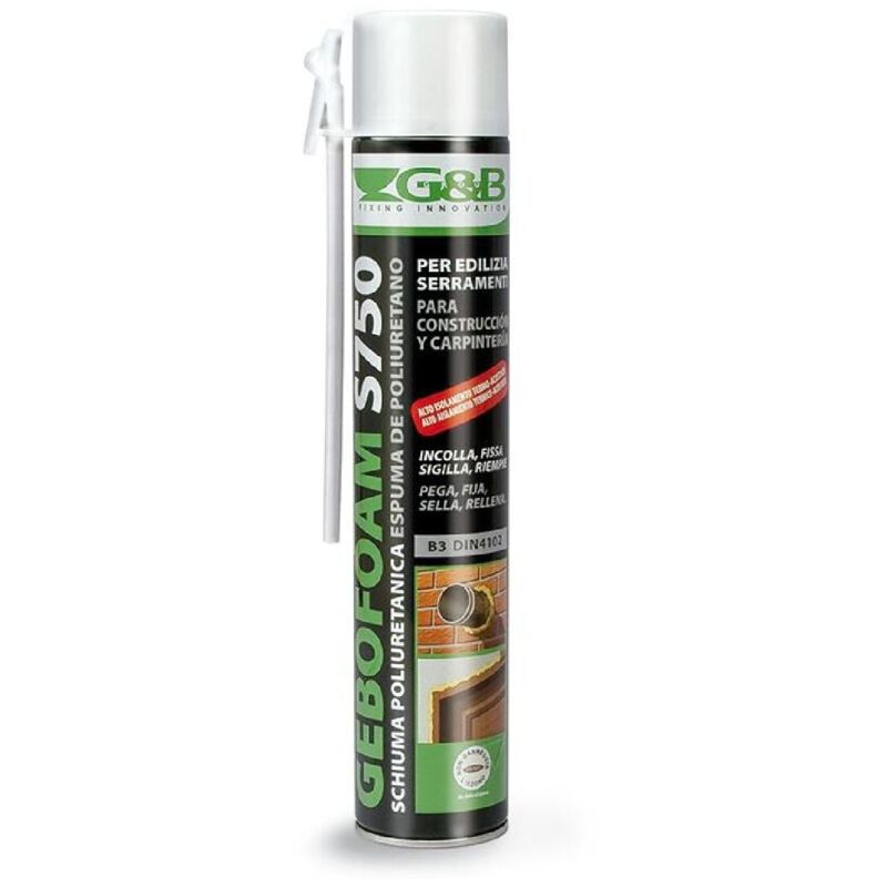 foto del prodotto schiuma poliuretanica con buona tenuta su tutti i materiali indicata per sigillare 750 ml tipo s manuale 1 pezzo