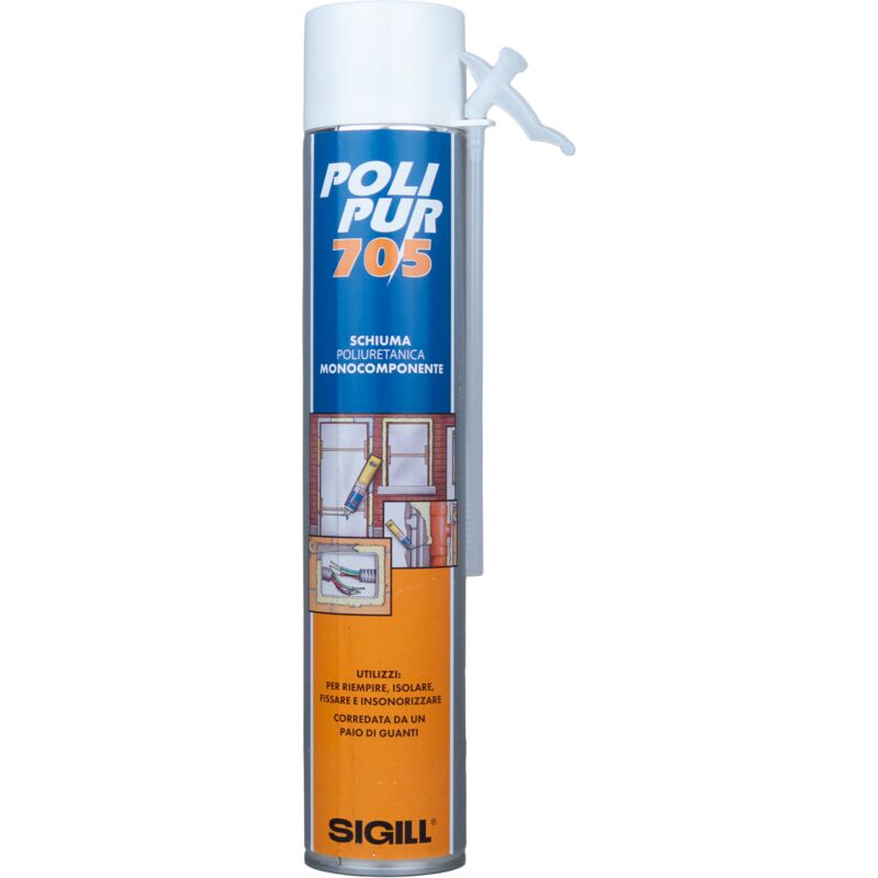 foto del prodotto schiuma poliuretanica polipur 705 bomboletta 750ml manuale tipo universale