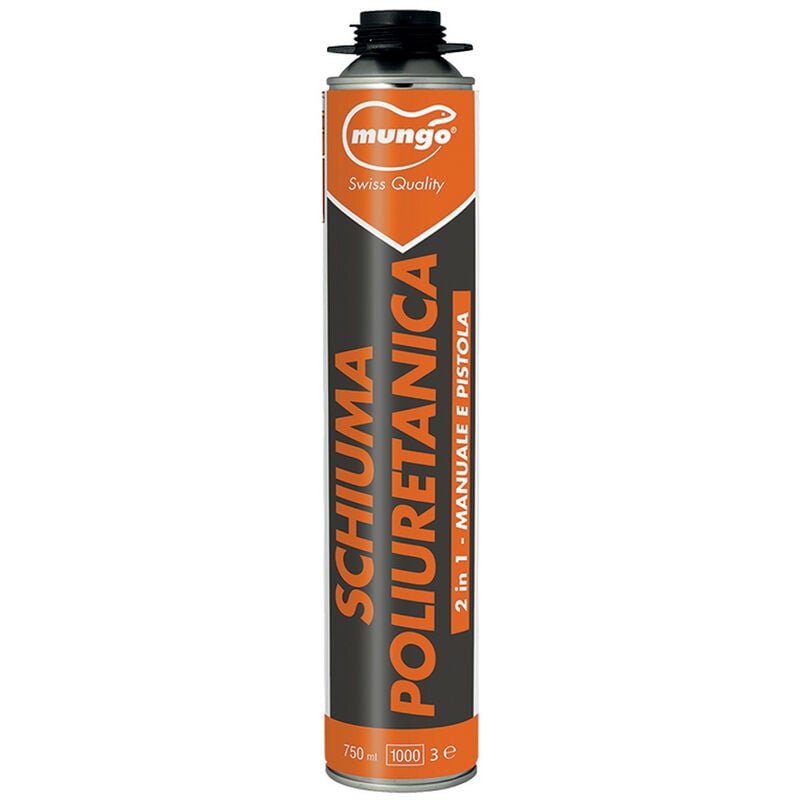 foto del prodotto schiuma poliuretanica spm 750 2 in 1 manuale e pistola 750ml sigillante mungo
