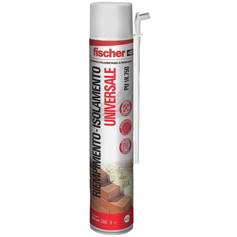 foto del prodotto schiuma poliuretanica universale 750ml pu 1k 750 fischer 00009285