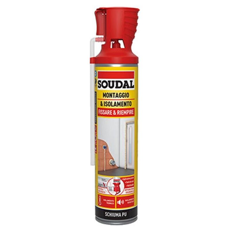 foto del prodotto schiuma poliuretanica universale con applicatore soudal 600 150 ml