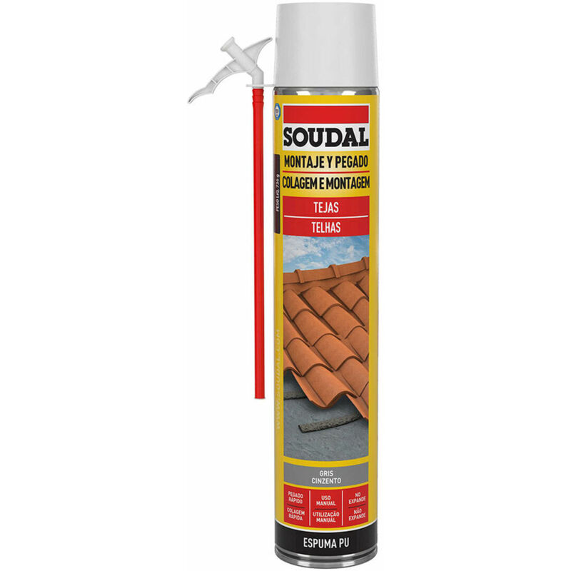 foto del prodotto schiuma soudal poliuretano tetto grigio 750 ml