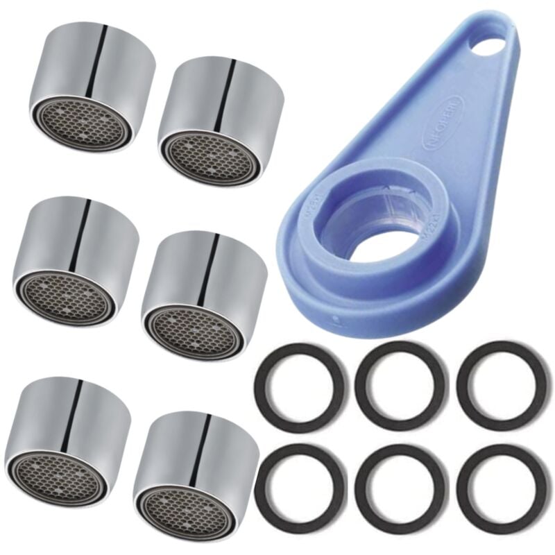 foto del prodotto schl fer 10055100 set rompigetto rubinetto universale m22, filtro miscelatore cucina anticalcare chiave m22 24 28. compatibile con aeratore neoperl