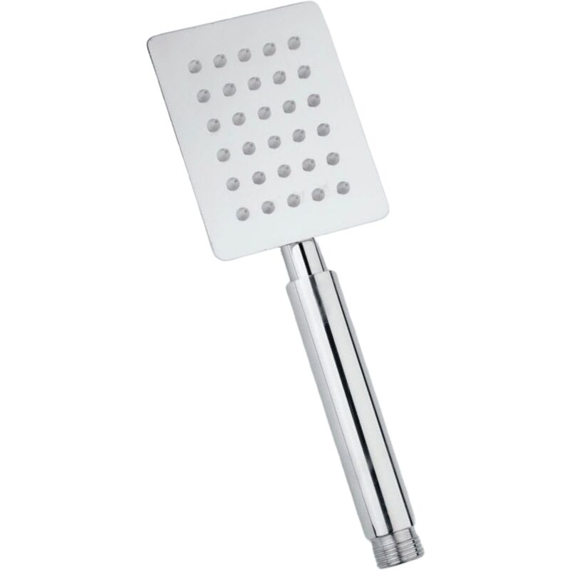 foto del prodotto schl fer 1307610 doccetta per doccia quadra, soffione doccia ultrasottile, alta pressione universale, telefono doccia venice in acciaio inox cromo,