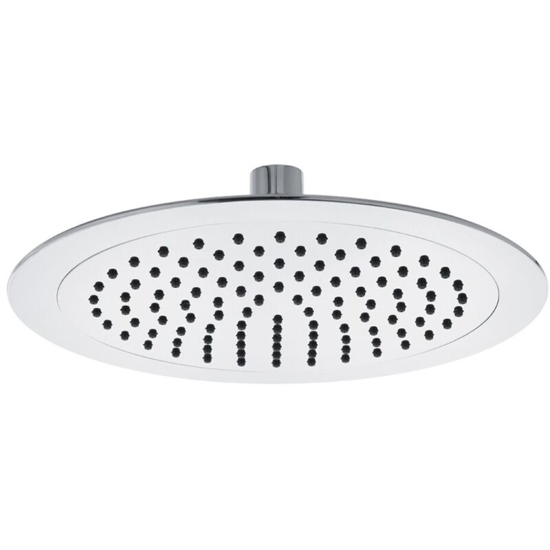 foto del prodotto schl fer 136020 soffione doccia tondo in ottone cromato da 25cm, design a pioggia anticalcare ad alta pressione in abs, ideale per cabina doccia