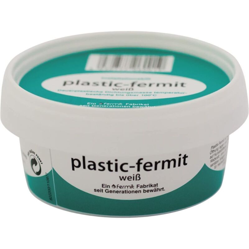 foto del prodotto schl fer 185501 pasta sigillante idraulica fermit, stucco elastico colore bianco, 250gr. modellabile, plastic fermit, pasta siliconica morbida, per
