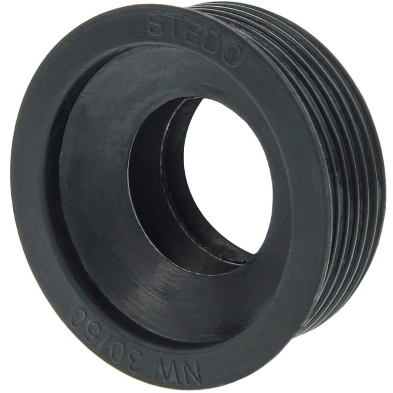 foto del prodotto schl fer 189812 guarnizione per lavello in gomma nera 1 1 4 per tubo di scarico dn50 ht, foro tubo interno 28 32mm, esterno 50 mm, manicotto