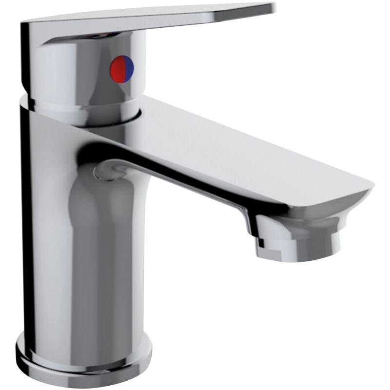 foto del prodotto schl fer 26505012 miscelatore monocomando per lavabo bagno serie leonardo con scarico automatico 1 1 4, rubinetto monoforo lavandino bagno