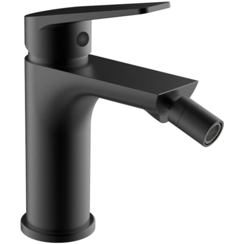 foto del prodotto schl fer 26505815 miscelatore monocomando per bidet bagno serie leonardo con scarico automatico 1 1 4, rubinetto monoforo cartuccia diam35mm nero