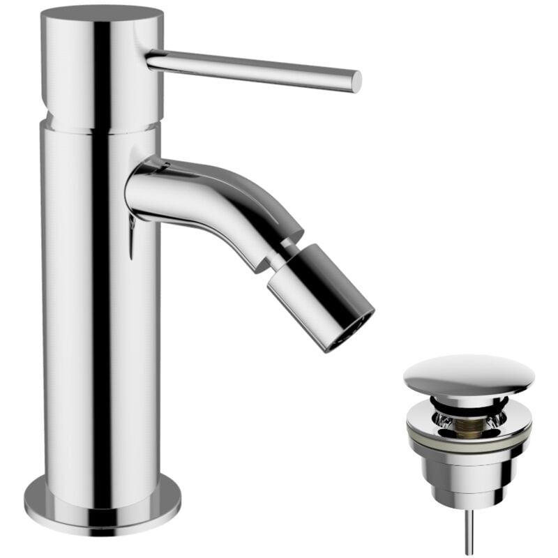 foto del prodotto schl fer 28505015 miscelatore monocomando per lavabo bagno serie fonte2 con piletta click clack, 1 1 4, rubinetto miscelatore lavandino bagno e