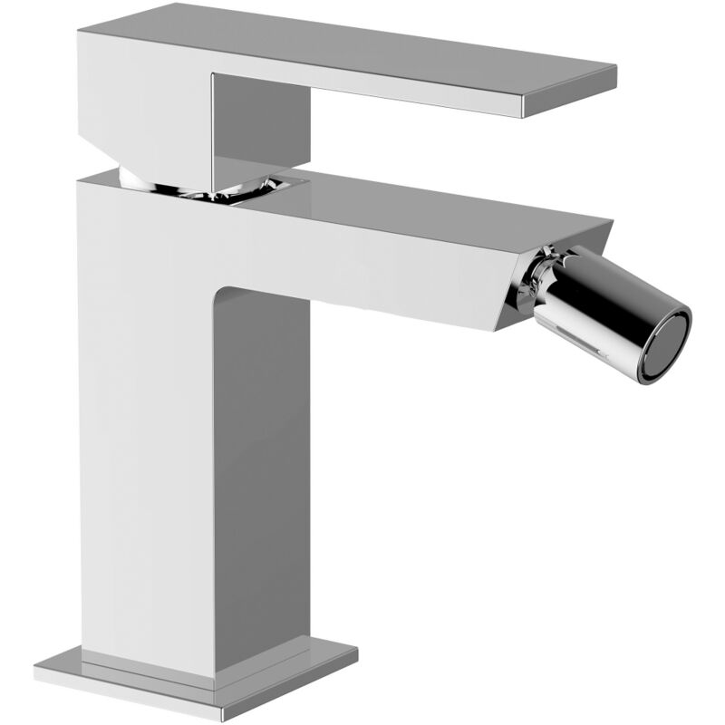 foto del prodotto schl fer 29505015 miscelatore monocomando per bidet bagno serie style con scarico automatico 1 1 4, rubinetto monoforo quadrato cartuccia diam25mm