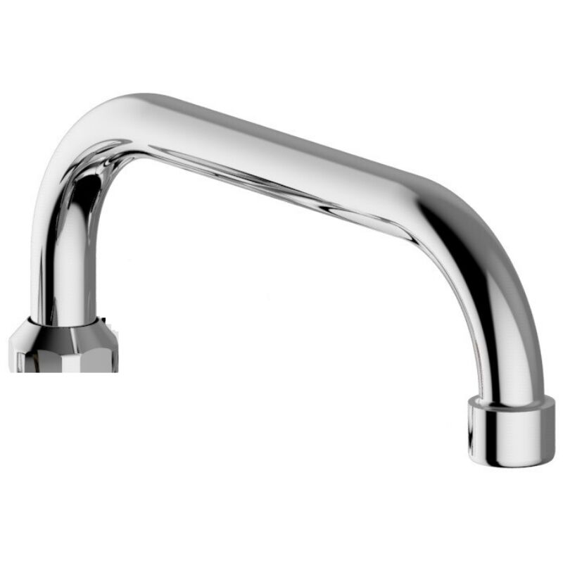 foto del prodotto schl fer 400113 canna di ricambio girevole a u per rubinetto cucina, adatta per gruppo lavello a muro 20cm x ghiera 3 4, compatibile con aeratore