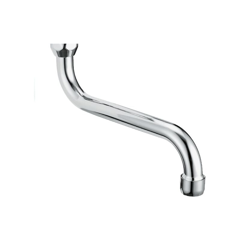 foto del prodotto schl fer 400313 canna di ricambio universale per rubinetto cucina, girevole a s per gruppo rubinetto a muro, ghiera 3 4 x 20cm, compatibile con