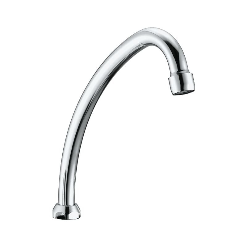 foto del prodotto schl fer 401213 canna di ricambio universale rubinetto cucina girevole, adatta per il lavello della cucina, ghiera 3 4 , lunghezza tubo 20cm, con