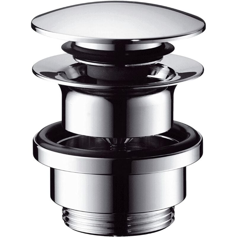 foto del prodotto schl fer 4051001 piletta click clack universale per lavabo bagno e bidet con troppopieno, scarico pop up per lavandino 1 1 4, valvola di scarico