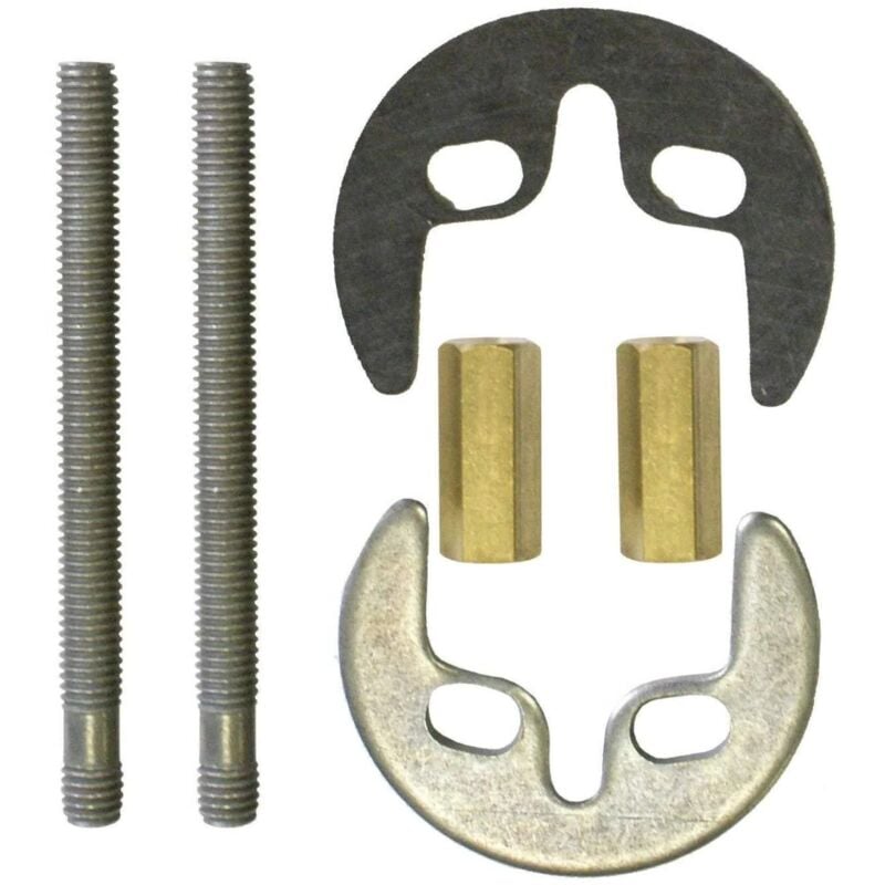 foto del prodotto schl fer 405412 kit di fissaggio universale per montaggio rubinetto monoforo e miscelatore del lavabo, bidet e lavello cucina a 2 fori, con vite m6