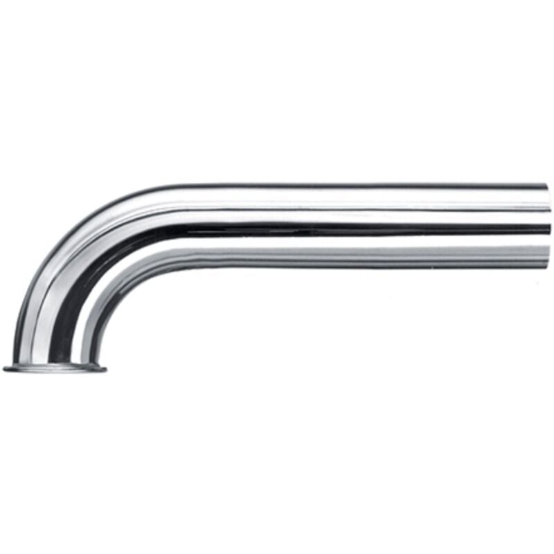 foto del prodotto schl fer 439104 curva per sifone a gomito 90 in ottone cromato diam 32 x 230mm dn32, curva sifone bagno universale, tubo di scarico per