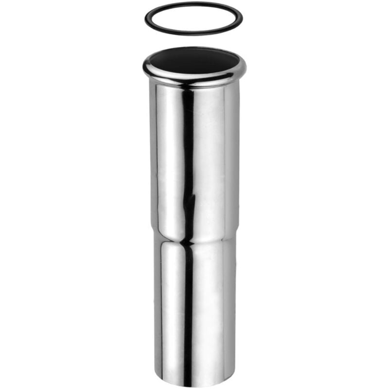 foto del prodotto schl fer 439105 canotto di prolunga per sifone lavandino 1 1 4 in ottone cromata tubo di scarico per sifone regolabile, universale, 130mm x