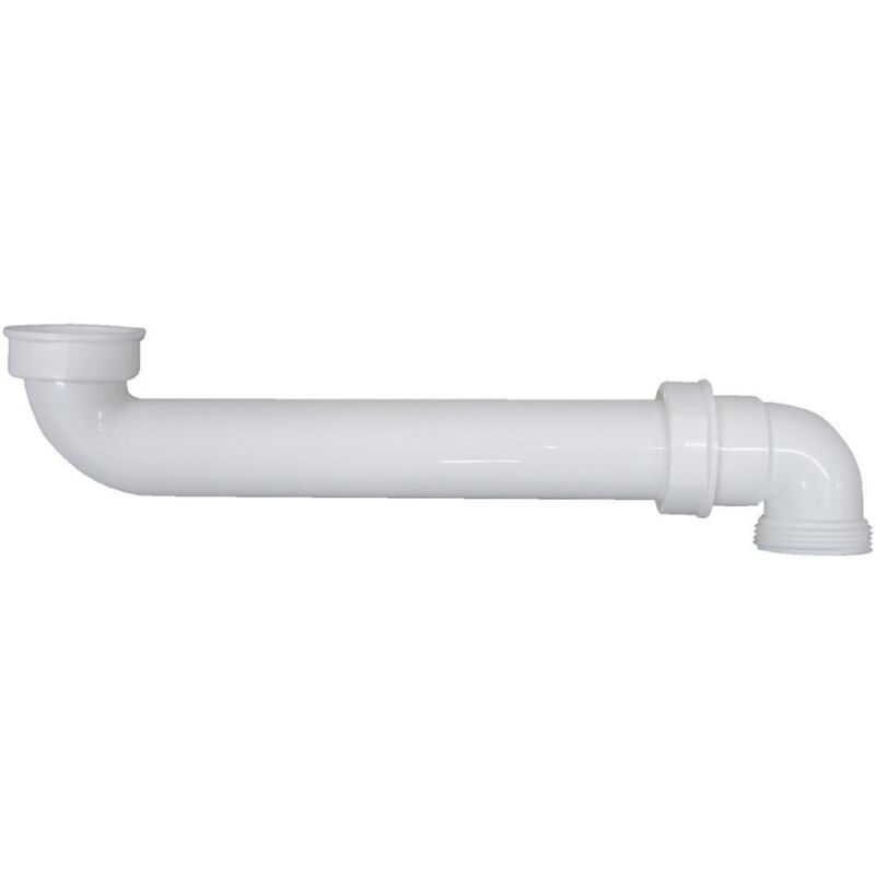foto del prodotto schl fer 439406 sifone lavandino con doppia curva di scarico salvaspazio sottolavello, raccordo di scarico per sifone, attacchi standard 1 1 2 ,
