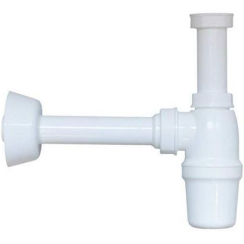 foto del prodotto schl fer 4396101 sifone universale per lavabo bagno e cucina, scarico lavandino in polipropilene, raccordo g 1 1 4, tubo attacco a muro 32mm,