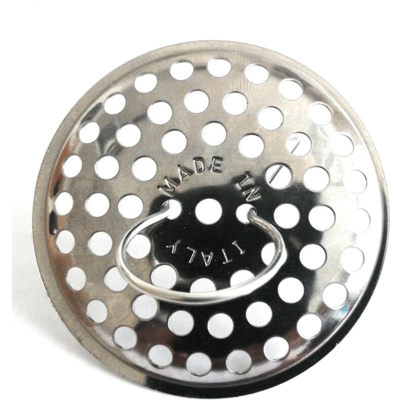 foto del prodotto schl fer 439716 tappo filtro universale in acciaio inox per lavandino cucina, griglia fermarifiuti e fermadetriti 60 mm per piletta scarico lavabo