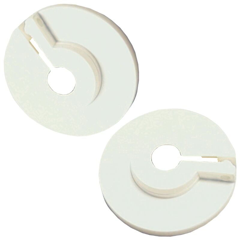 foto del prodotto schl fer 4409012 rosone copritubo rosetta apribile abs per termosifoni foro 18 mm 3 8 collare per copertura tubi radiatori caloriferi, bianca 2 pz.