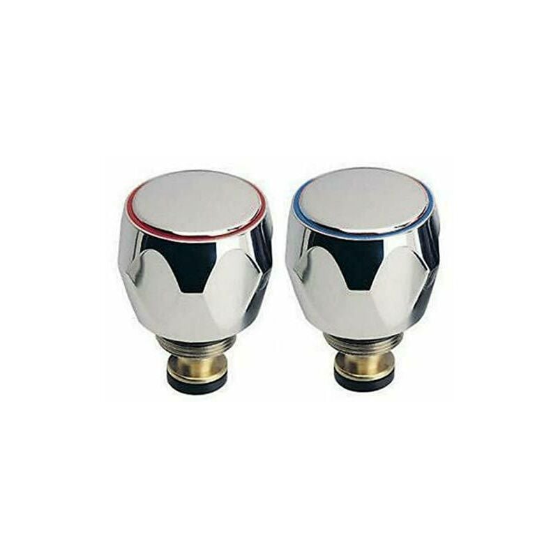 foto del prodotto schl fer 4502816 pomolo, manopola per gruppo rubinetto lavello, kit ricambio rubinetto bagno e cucina universale, coppia maniglia in metallo caldo