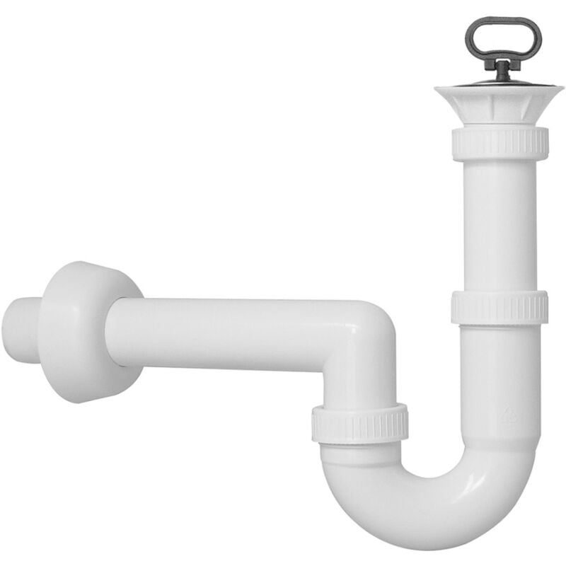 foto del prodotto schl fer 4618105 kit di scarico con sifone per lavello universale g 1 1 2 e piletta con tappo per lavabo, lavatoio, lavanderia, raccordo tubo