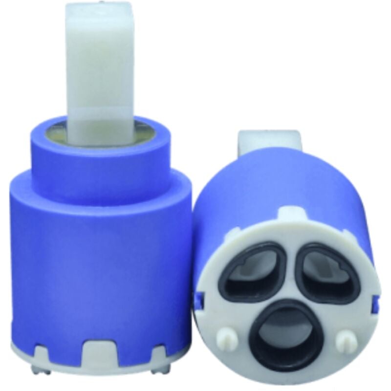 foto del prodotto schl fer 480033 cartuccia rubinetto miscelatore 25mm, cartuccia di ricambio in ceramica bassa con 2 piedini, per rubinetti miscelatori monocomando