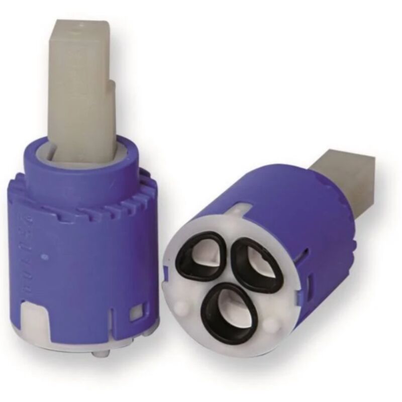 foto del prodotto schl fer 480039 cartuccia rubinetto miscelatore 25mm, cartuccia di ricambio in ceramica bassa con 2 piedini, per rubinetti miscelatori monocomando
