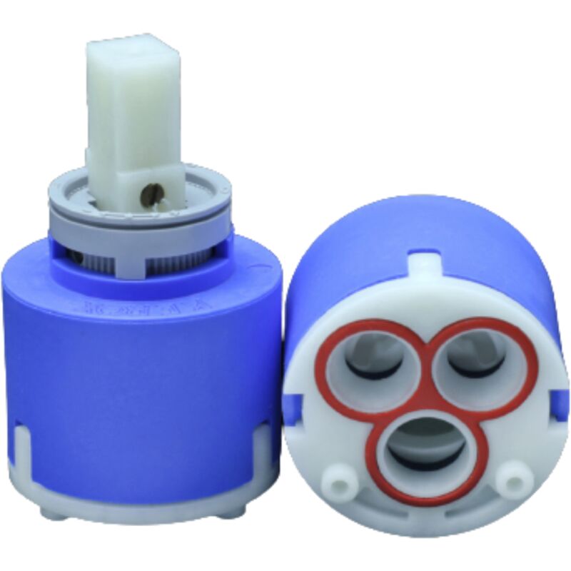 foto del prodotto schl fer 480045 cartuccia di ricambio per rubinetto 40mm in ceramica con 2 piedini, adatta per miscelatore monocomando del lavello cucina, bagno,