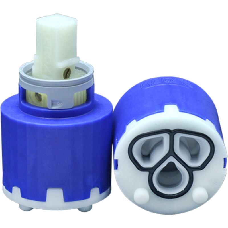 foto del prodotto schl fer 480050 cartuccia rubinetto miscelatore 35mm, cartuccia di ricambio in ceramica bassa con 2 piedini, per rubinetti miscelatori monocomando