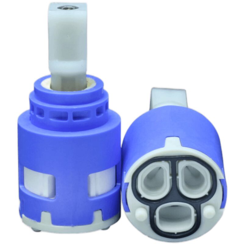 foto del prodotto schl fer 480051 cartuccia miscelatore 25mm, cartuccia di ricambio per miscelatori in ceramica bassa con 2 piedini, per rubinetti miscelatori