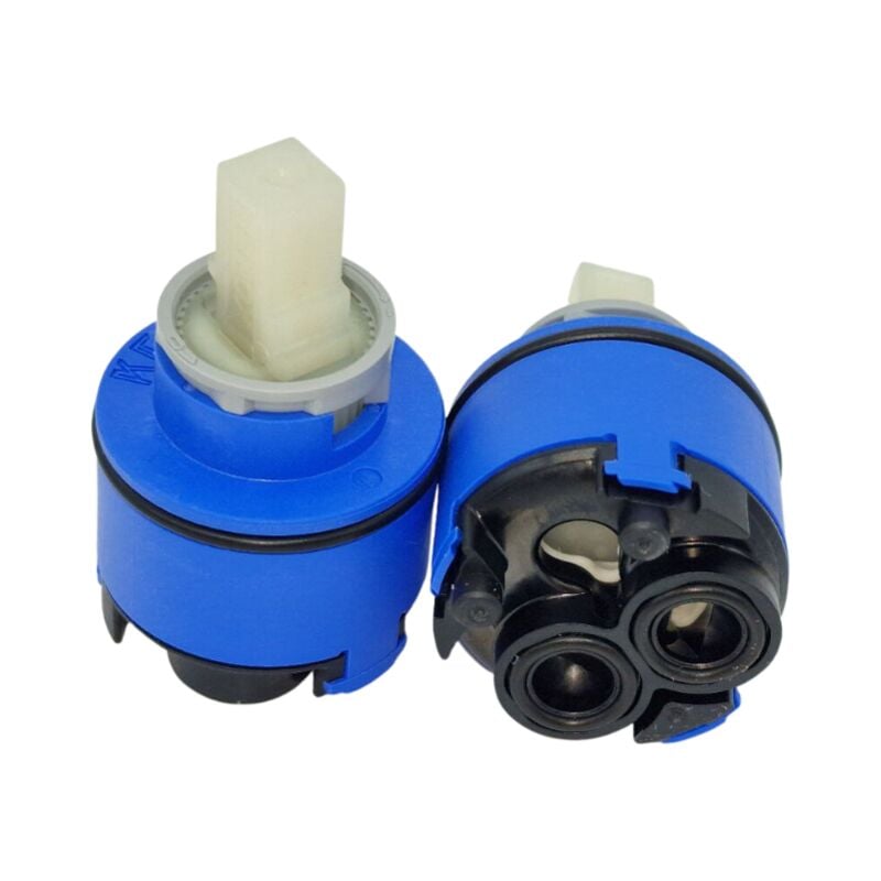 foto del prodotto schl fer 480055 cartuccia rubinetto miscelatore 35mm, cartuccia di ricambio in ceramica bassa con 2 piedini, per rubinetti miscelatori monocomando