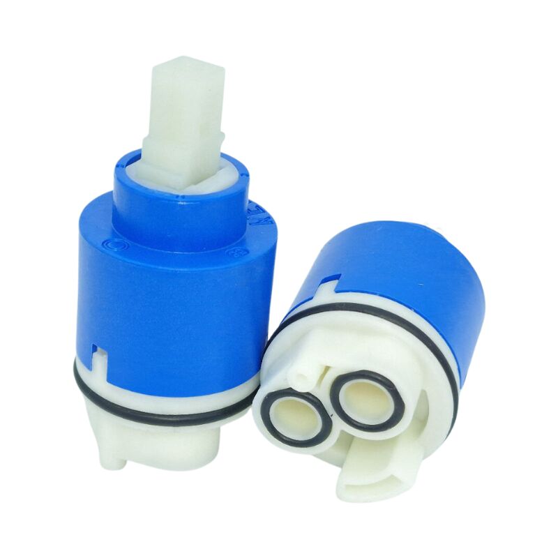 foto del prodotto schl fer 480063 cartuccia rubinetto miscelatore 40mm, cartuccia di ricambio universale in ceramica con 2 piedini, per rubinetti miscelatori