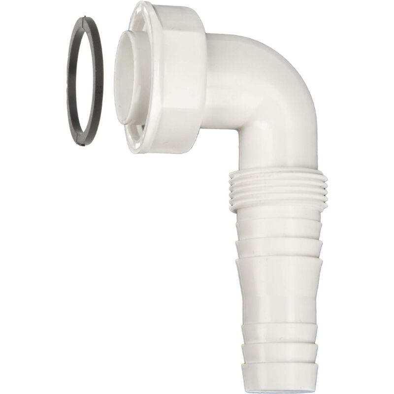 foto del prodotto schl fer 655809 raccordo lungo a gomito 1 con curva 90 gradi per sifone da incasso, compatibile con scarico lavatrice e lavastoviglie, tubo