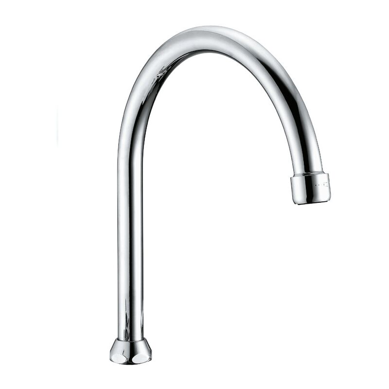 foto del prodotto schl fer 67081 c canna di ricambio rubinetto cucina, girevole a u, ghiera 3 4 24,9mm x 20cm, compatibile con aeratore neoperl anticalcare