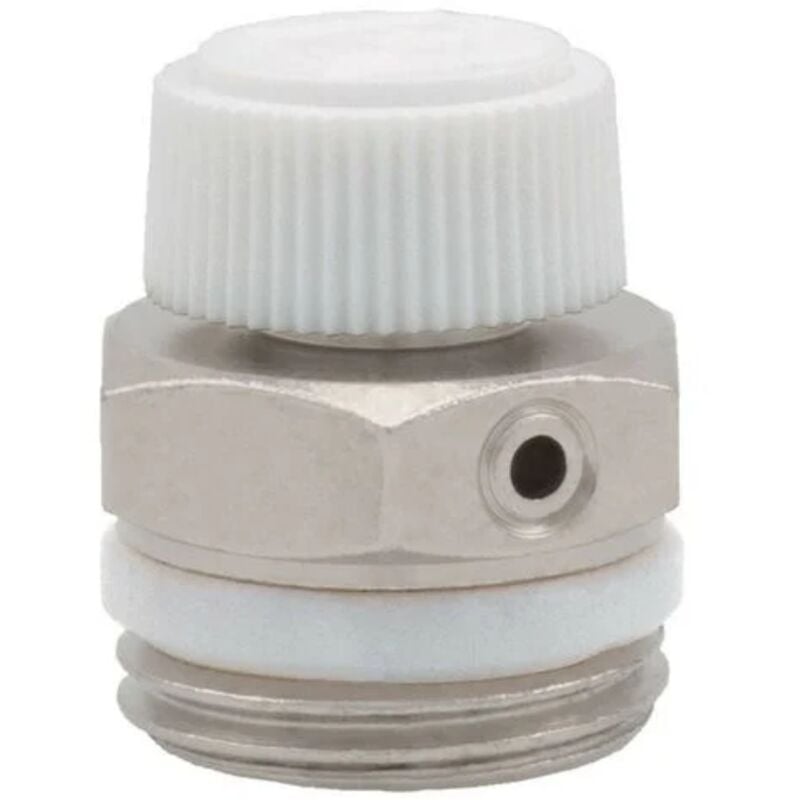 foto del prodotto schl fer 704111 valvola di spurgo aria 3 8 per termosifoni, manopola di sicurezza, valvola con scarico girevole per caloriferi e termoarredi,