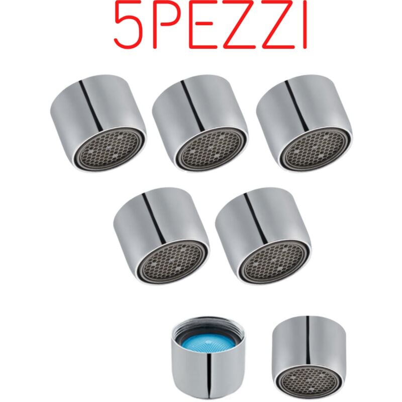 foto del prodotto schl fer aeratore universale per rubinetto cucina neoperl, filetto femmina m22x1 perlator honeycomb anticalcare 13,5 lit min. conf. 5pz
