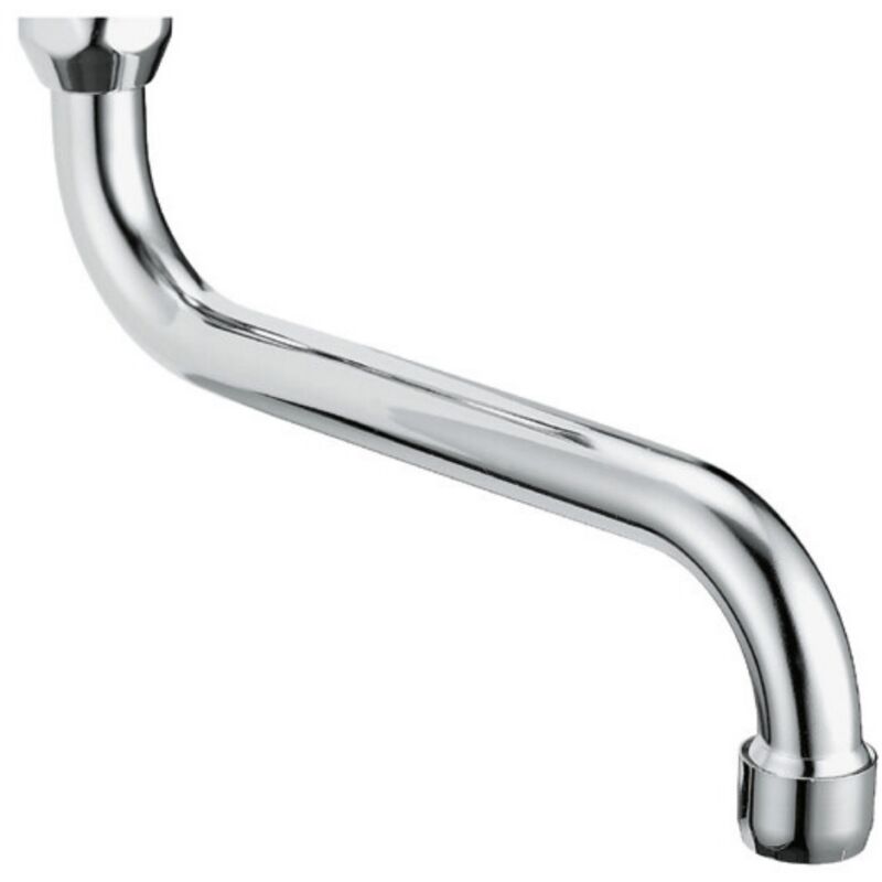 foto del prodotto schl fer canna di ricambio girevole per rubinetto cucina a parete a s, lunghezza 25 cm con ghiera 3 4 24,9 mm , compatibile con aeratore