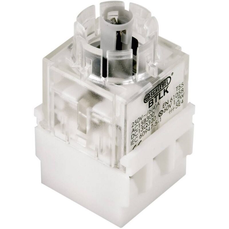 foto del prodotto schlegel btl5k elemento di contatto con portalampada 1 nc, 1 na momentaneo 250 v 1 pz.