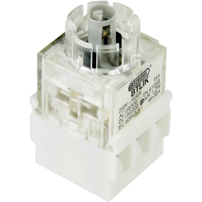 foto del prodotto schlegel btli5k elemento di contatto con portalampada 2 na momentaneo 250 v 1 pz.